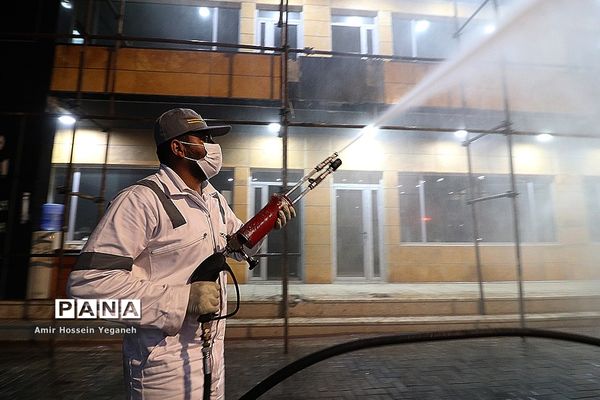 عملیات ضد عفونی مراکز خدماتی جزیره کیش