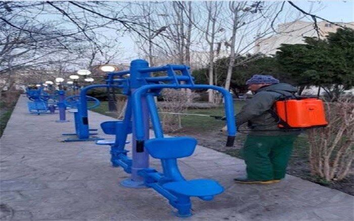 ضدعفونی روزانه پارک‌های کرج