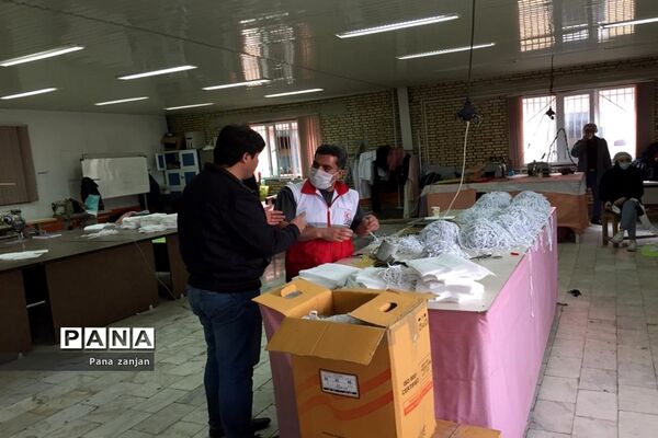 راه اندازی فاز اول تولید ماسک استاندارد در زنجان توسط نیروهای داوطلب