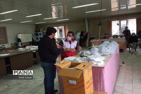 راه اندازی فاز اول تولید ماسک استاندارد در زنجان توسط نیروهای داوطلب
