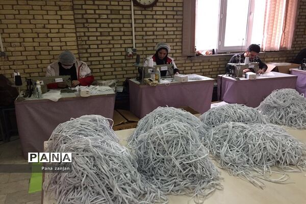راه اندازی فاز اول تولید ماسک استاندارد در زنجان توسط نیروهای داوطلب