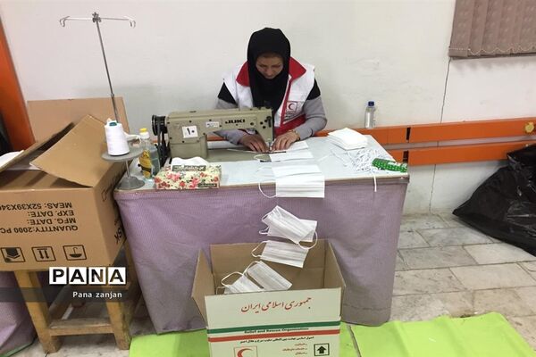 راه اندازی فاز اول تولید ماسک استاندارد در زنجان توسط نیروهای داوطلب