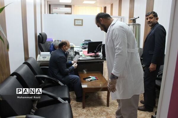 ضد عفونی و گند زدایی  واحدها و بخش‌های مختلف اداره کل آموزش و پرورش و سازمان دانش آموزی  استان بوشهر