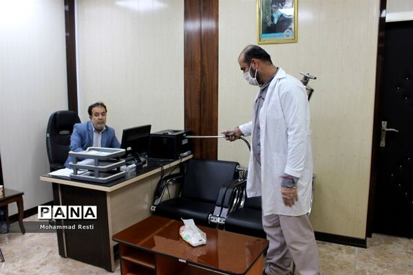 ضد عفونی و گند زدایی  واحدها و بخش‌های مختلف اداره کل آموزش و پرورش و سازمان دانش آموزی  استان بوشهر