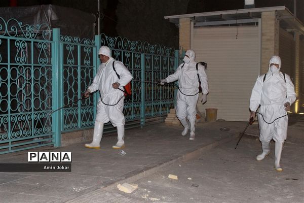 ضد عفونی محله برآفتاب و سعدی شیراز توسط فرهنگیان
