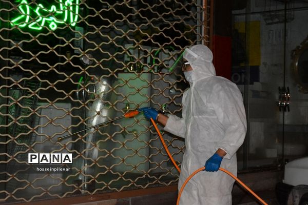 ضدعفونی معابر و سطح شهر در بیرجند