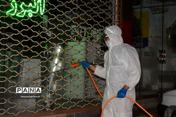 ضدعفونی معابر و سطح شهر در بیرجند