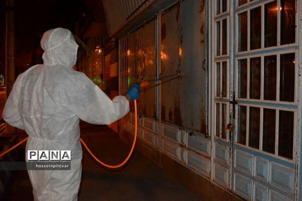 ضدعفونی معابر و سطح شهر در بیرجند