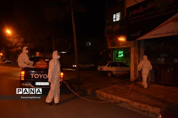 ضدعفونی معابر و سطح شهر در بیرجند