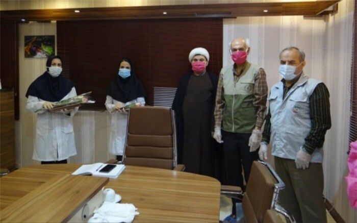 تجلیل گروه جهادی ایثارگران بدون مرز از رزمندگان مدافع سلامت بیمارستان شهدای خلیج فارس بوشهر