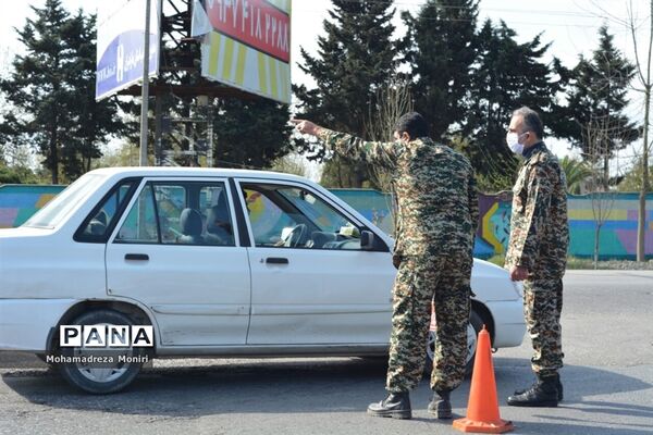 کنترل مسافران در ورودی شهرستان فریدونکنار
