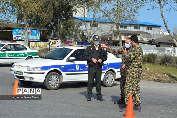کنترل مسافران در ورودی شهرستان فریدونکنار