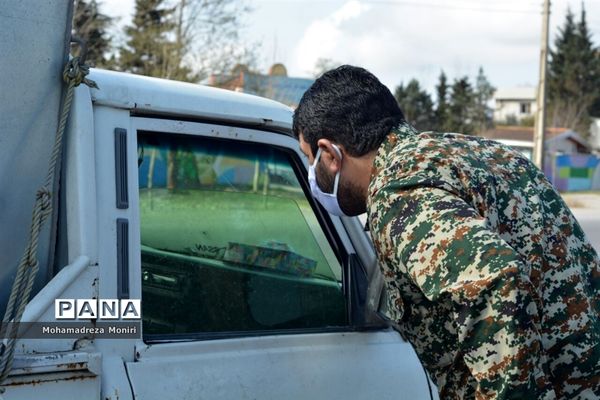 کنترل مسافران در ورودی شهرستان فریدونکنار
