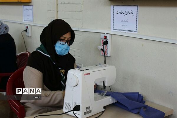 تولید ماسک توسط کارشناسان و پیشتازان سازمان دانش آموزی