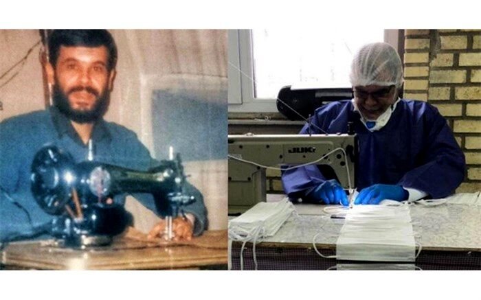 کلامی زنجانی بازهم پای چرخ خیاطی نشست/ دیروز برای غواصان؛ امروز بیماران