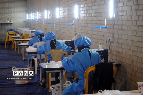 کارگاه تولید ماسک و گان محافظتی در تایباد