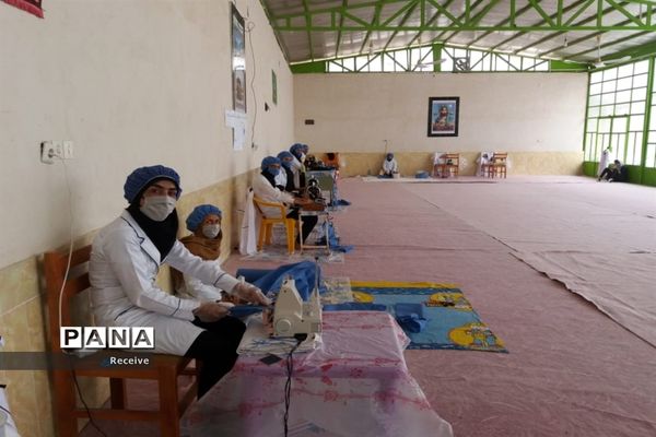 تولید ماسک و محلول ضدعفونی در مدارس فارس