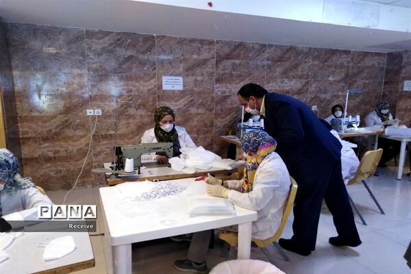 تولید ماسک و محلول ضدعفونی در مدارس فارس
