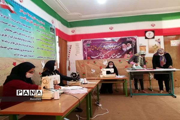 تولید ماسک و محلول ضدعفونی در مدارس فارس