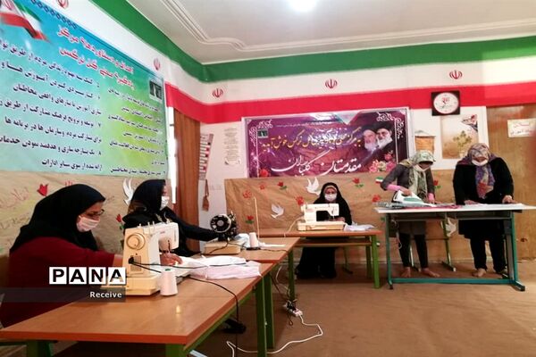 تولید ماسک و محلول ضدعفونی در مدارس فارس