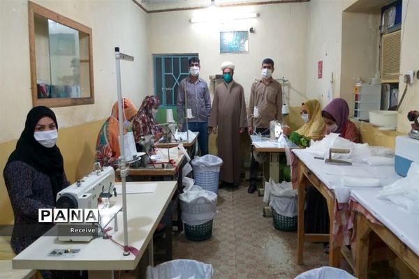 تولید ماسک و محلول ضدعفونی در مدارس فارس