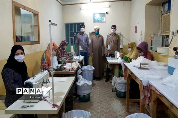 تولید ماسک و محلول ضدعفونی در مدارس فارس