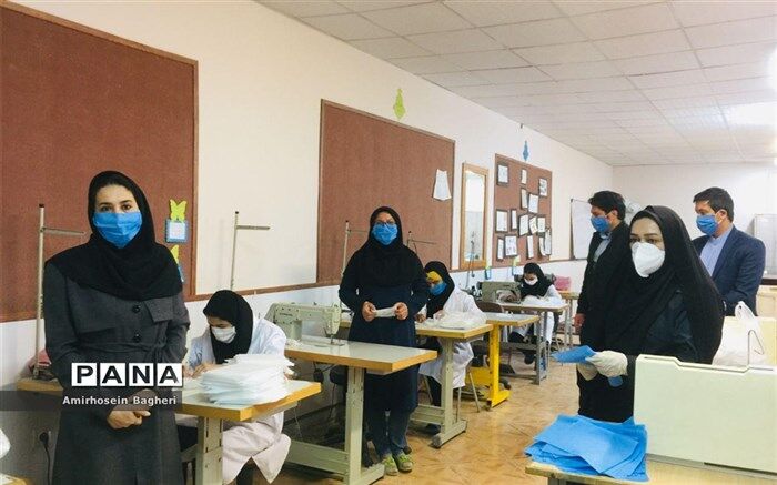 کارگاه تولید ماسک زیر نظر آموزش و پرورش در درگز افتتاح شد