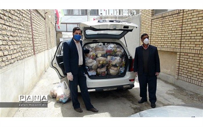 توزیع سبدهای غذایی و بهداشتی مهدوی در شیروان