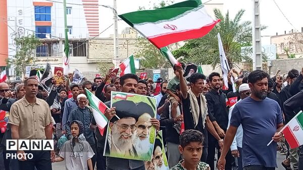 حضور پرشور مردم میناب در روز جهانی قدس و بدرقه شهید پاسدار ابوالفضل اکبری