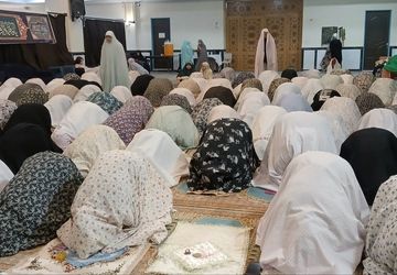 آخرین روز اعتکاف دانش‌آموزان ساوجبلاغ در مسجد الغدیر