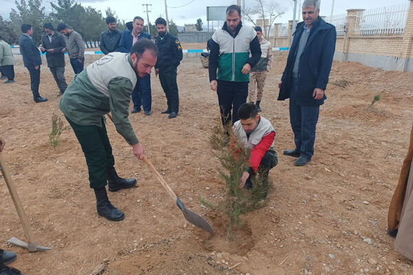 کاشت نهال در  شهر ایزدخواست به‌مناسبت هفته درختکاری