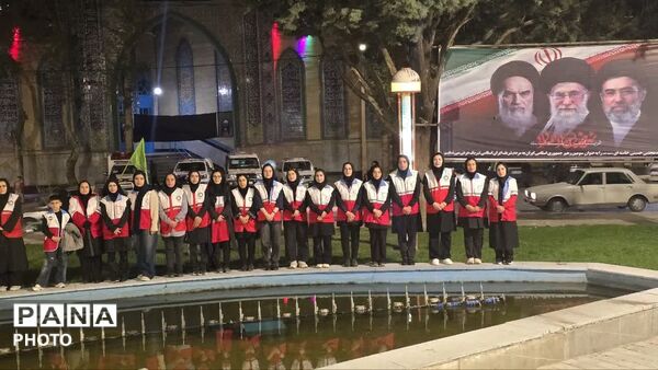 حضور پر شور امدادگران و نجاتگران و داوطلبان و اعضا در تجمعات شبانه
