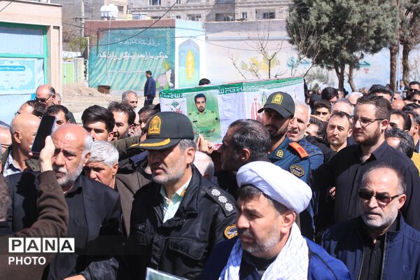 تشییع پیکر شهید سرگرد «جواد عبدی» در حملات آمریکایی - صهیونی