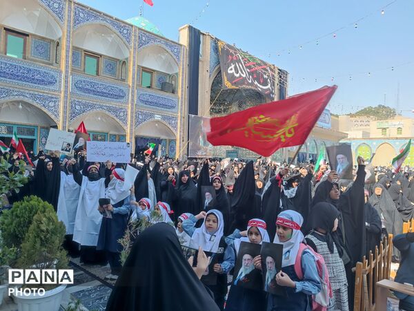 خروشِ بصیرت در صحن امامزاده جعفر (ع)؛ تالار قرآن پیشوا گنجایش دریای سوگواران مقتدا را نداشت