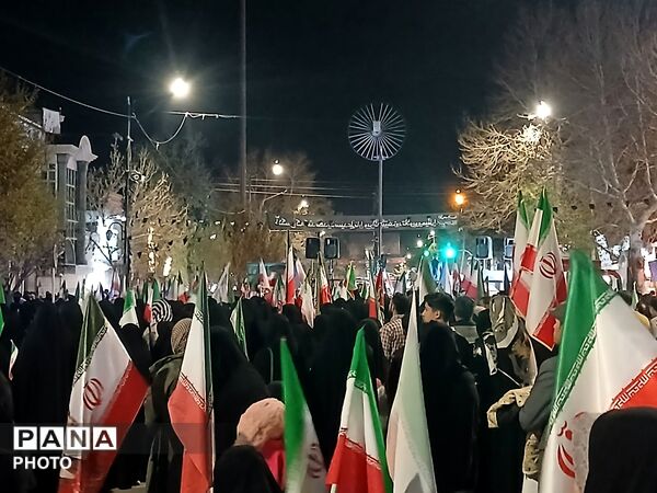مراسم تشییع دو شهید شهرک صنعتی خیام زبرخان در حسینیه امام نیشابور 
