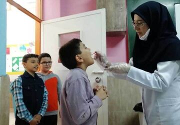 برگزاری پویش ملی سلامت دهان و دندان در دبستان دخترانه آصف تهران
