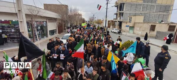 راهپیمایی حماسی مردم شهر جعفریه قم