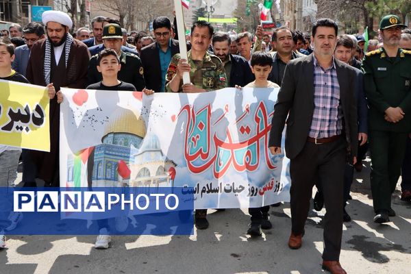 راهپیمایی روز قدس در شهرستان سرعین