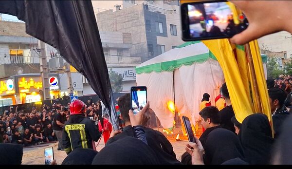 آیین خیمه سوزان عصر عاشورا در مشهد