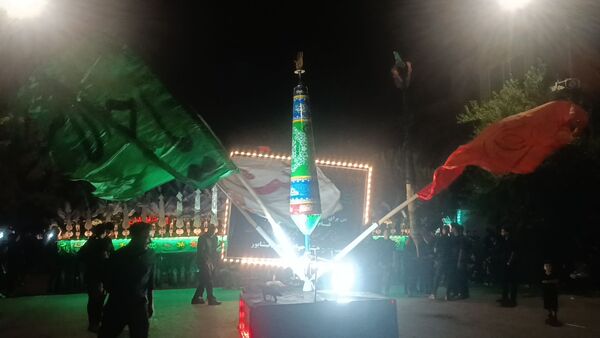 مراسم عزاداری شب عاشورا در خیابان‌های نیشابور 
