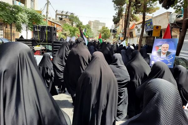 راهپیمایی مردم ولایتمدار ورامین در محکومیت ترور  شهید اسماعیل هنیه