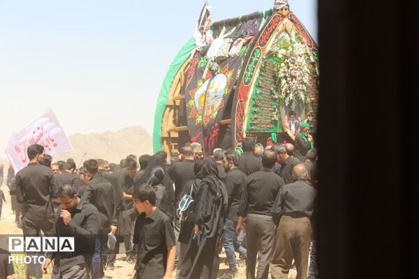 آیین نخلبرداری روز عاشورا در روستای علی آباد پیشکوه تفت