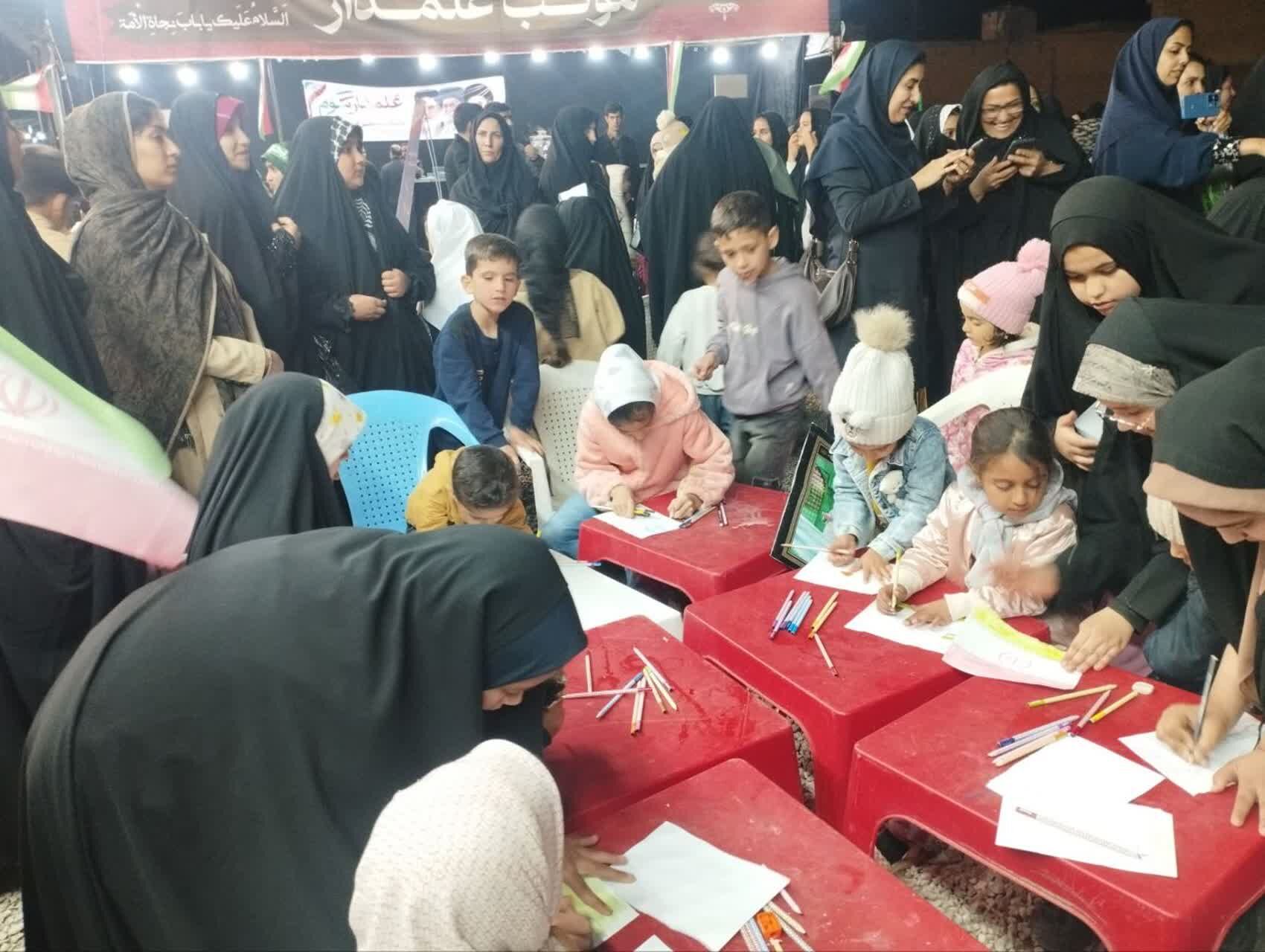 برپایی غرفه کودک در شهرستان خلیل‌آباد 