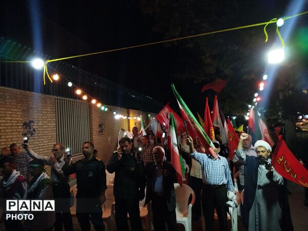 مراسم گرامیداشت هفته دفاع مقدس در میدان حافظ شهرستان نیشابور 