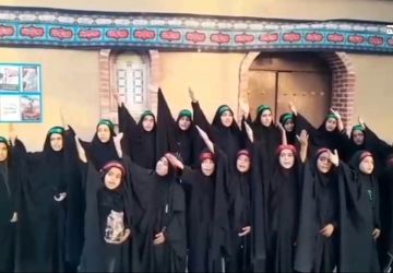 موکب نوجوانان دختر در شهر حبیب آباد