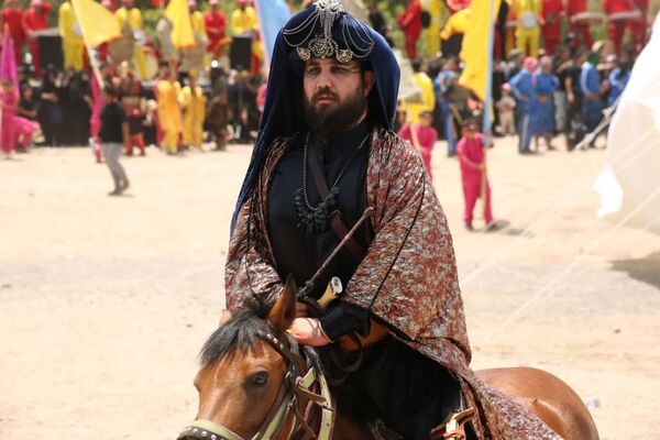 مراسم خیمه سوزی هیات «خیام الحسین» در قم