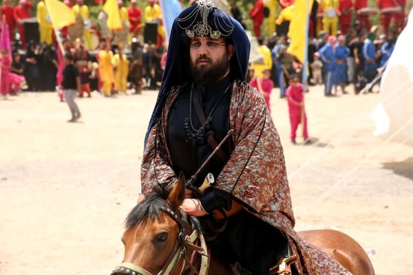 مراسم خیمه سوزی هیات «خیام الحسین» در قم
