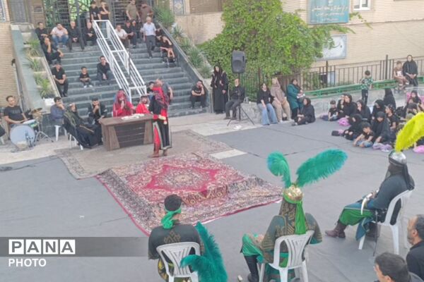 مراسم تعزیه‌خوانی در مسجد جامع آبشناسان همراه با حضور عزاداران