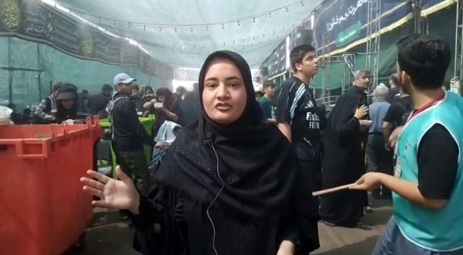 شور حسینی اصفهانی ها در موکب نرجس خاتون(ع)