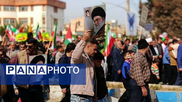 خروش پرشور مردم کازرون در جشن 47 سالگی پیروزی انقلاب اسلامی